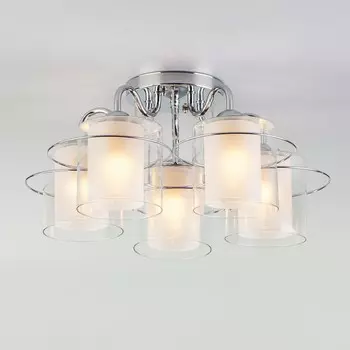 Потолочная люстра darcy (eurosvet) серебристый 26 см.