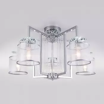 Потолочная люстра fargo (eurosvet) серебристый 38 см.