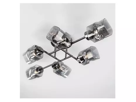 Потолочная люстра hilari (eurosvet) серый 86x18x44 см.