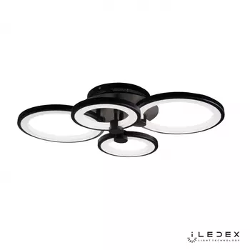 Потолочная люстра iledex ring (iledex) черный 62x15x40 см.