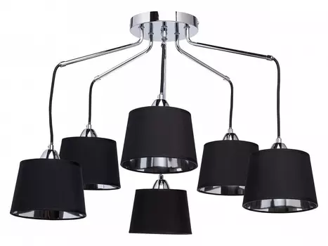 Потолочная люстра лацио (mw-light) черный 50.0 см.