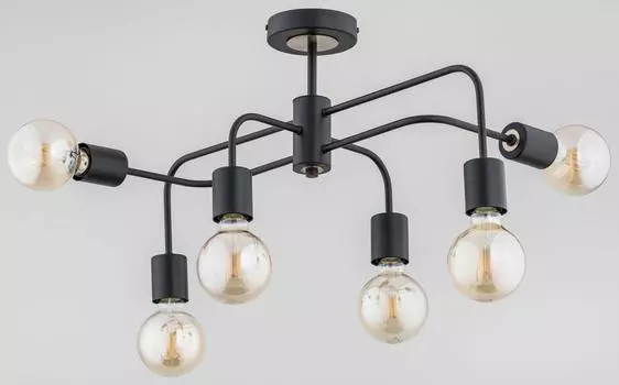 Потолочная люстра linio black (alfa) черный 64x33 см.