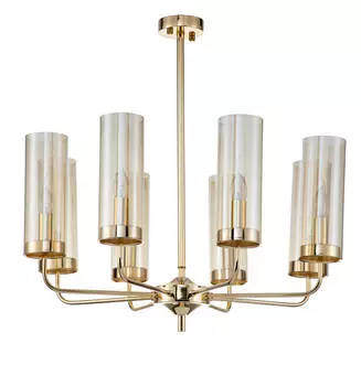 Потолочная люстра на штанге metric (moderli) золотой 68 см.