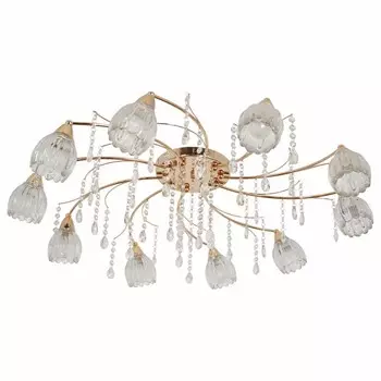 Потолочная люстра подснежник (mw-light) золотой 22 см.