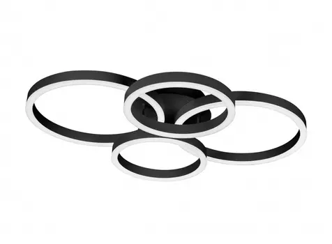 Потолочная люстра ring new (iledex) черный 62x12 см.