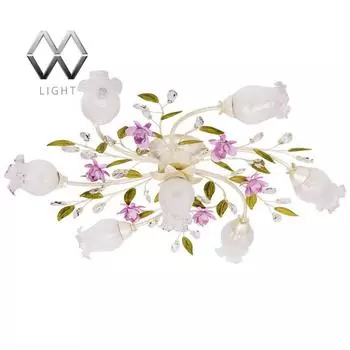 Потолочная люстра роса (mw-light) белый 22 см.