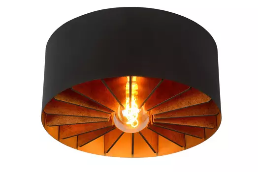 Потолочный светильник zidane (lucide) черный 40x17x40 см.