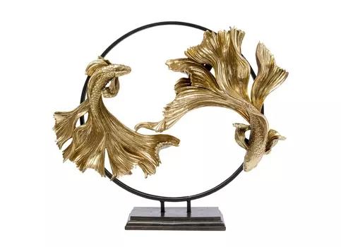 Предмет декоративный fishes (kare) золотой 58x65x21 см.
