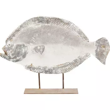 Предмет декоративный pesce, коллекция рыба (kare) серый 67x45x22 см.