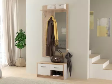 Прихожая «стелс» (аврора) бежевый 84x195x35 см.