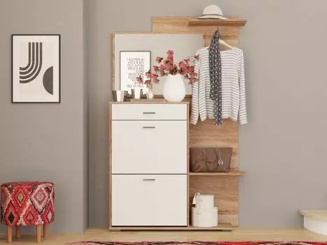 Прихожая «вито», дуб сонома/белый (аврора) коричневый