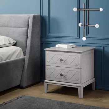 Прикроватная тумба cr001 (the idea) серый 48x51x44 см.