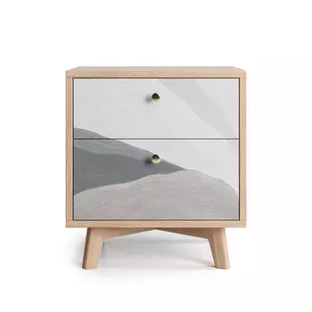 Прикроватная тумба france (the idea) серый 49x55x40 см.