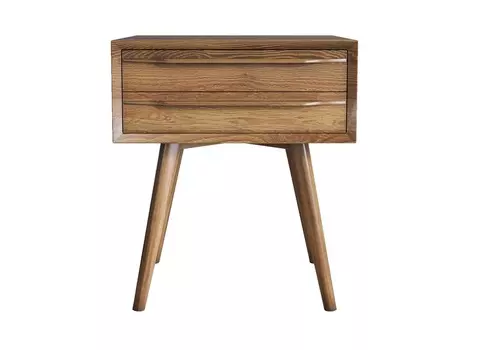 Прикроватная тумба с двумя ящиками bruni (etg-home) коричневый 45x56x35 см.