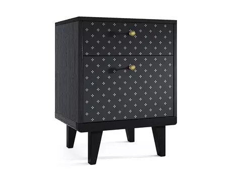 Прикроватная тумба thimon (the idea) черный 50x65x40 см.