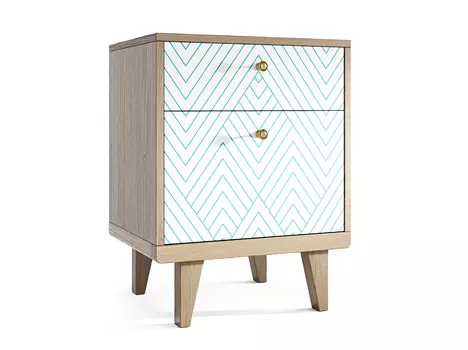 Прикроватная тумба thimon (the idea) зеленый 50x65x40 см.