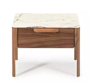 Прикроватная тумбочка (angel cerda) коричневый 55x44x40 см.