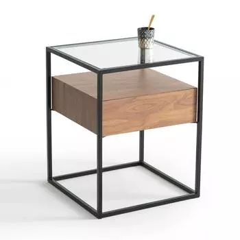 Прикроватный столик agura (laredoute) коричневый 43x54x43 см.