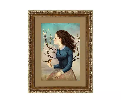 Принт на акварельной бумаге с паспарту в раме nataly (to4rooms) мультиколор 30x40x3 см.