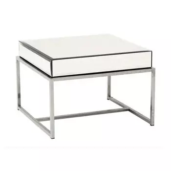 Приставной стол pacha (zmebel) серебристый 65x40x65 см.