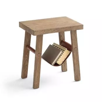 Приставной столик asayo (laredoute) коричневый 42x47x30 см.