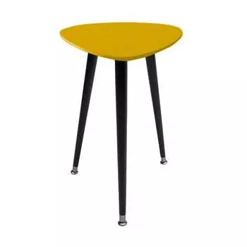 Приставной столик капля (woodi) желтый 43x58x50 см.