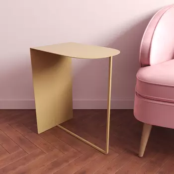 Приставной столик металлический formeo золотого цвета (genglass) золотой 30x55x45 см.