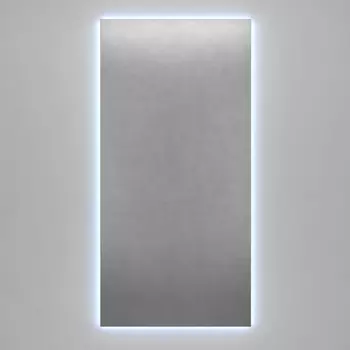 Прямоугольной зеркало большое с холодной подсветкой halfeo nf led xl (genglass) серый 96x196x3 см.