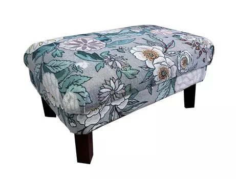 Пуф цветущий шиповник (benin) серый 60.0x30.0x40.0 см.