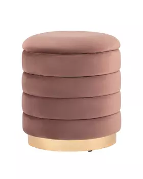 Пуф франсис с ящиком велюр пыльно-розовый (stoolgroup) розовый
