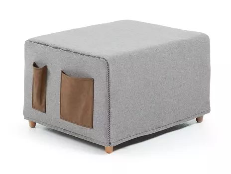 Пуф-кровать kos (la forma) серый 70x45x180 см.