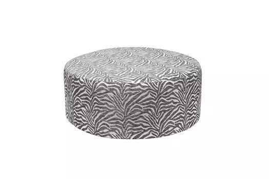 Пуф круглый murano 80 жаккард принт бежевый ana beg 80*80*33см (garda decor) бежевый