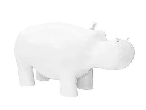 Пуф бегемот мини (leset) белый 45x40x77 см.