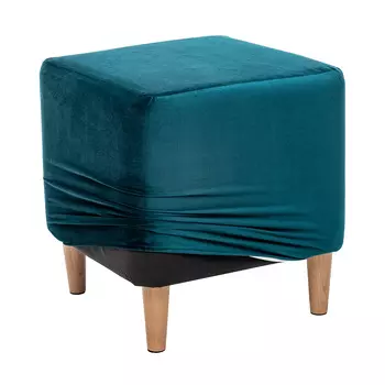 Пуф leset соул квадратный со съемным чехлом (leset) бирюзовый 42x45x42 см.