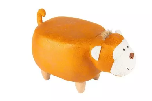 Пуф мартышка (bradexhome) оранжевый 35x37 см.