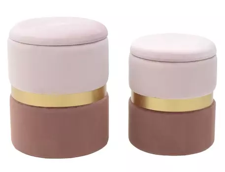 Пуф, набор 2 шт kyson (to4rooms) розовый 44.0 см.