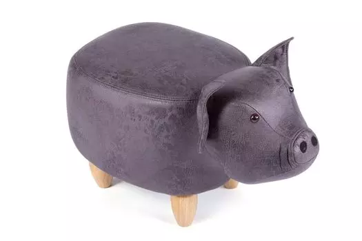 Пуф поросенок (bradexhome) серый 66x36x34 см.