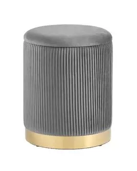 Пуф шарлотта с ящиком (stoolgroup) серый 44 см.