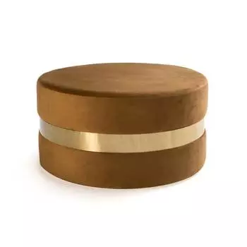 Пуф xl luxore (laredoute) коричневый 36 см.