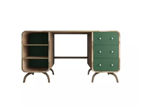 Рабочий стол ellipse (etg-home) зеленый 140x75x60 см.