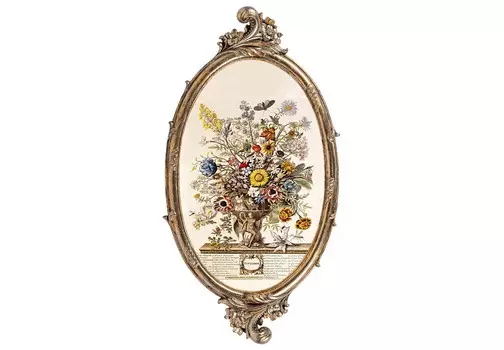 Репродукция «12 месяцев цветения» (ноябрь) (object desire) мультиколор 28.5x54.5x1.5 см.