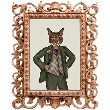 Репродукция аристо-кот (object desire) мультиколор 22x27x3 см.