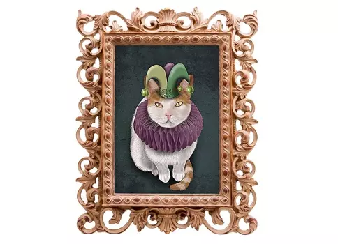 Репродукция арлекин (object desire) мультиколор 20x25x2 см.