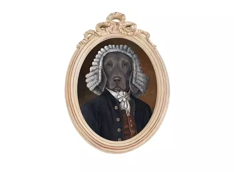 Репродукция «эрмитаж», версия 70 «важный судья» (object desire) мультиколор 30x43x4 см.