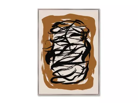 Репродукция картины на холсте entangled, no1 (картины в квартиру) коричневый 75x105 см.