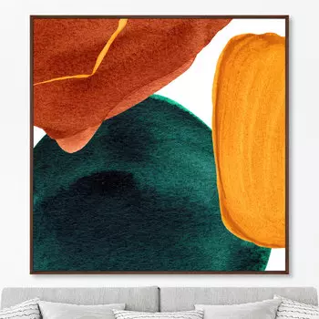 Репродукция картины на холсте forms and colors, composition no15 (картины в квартиру) мультиколор 105x105 см.