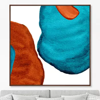 Репродукция картины на холсте forms and colors, composition no22 (картины в квартиру) мультиколор 105x105 см.