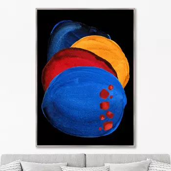 Репродукция картины на холсте forms and colors, composition no34 (картины в квартиру) мультиколор 75x105 см.