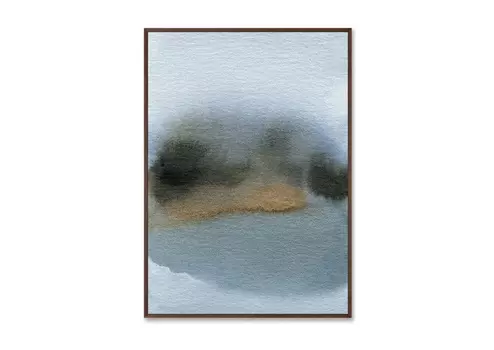 Репродукция картины на холсте lakeside, late evening (картины в квартиру) мультиколор 75x105 см.