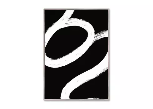 Репродукция картины на холсте no strings attached, no1 (картины в квартиру) черный 75x105 см.